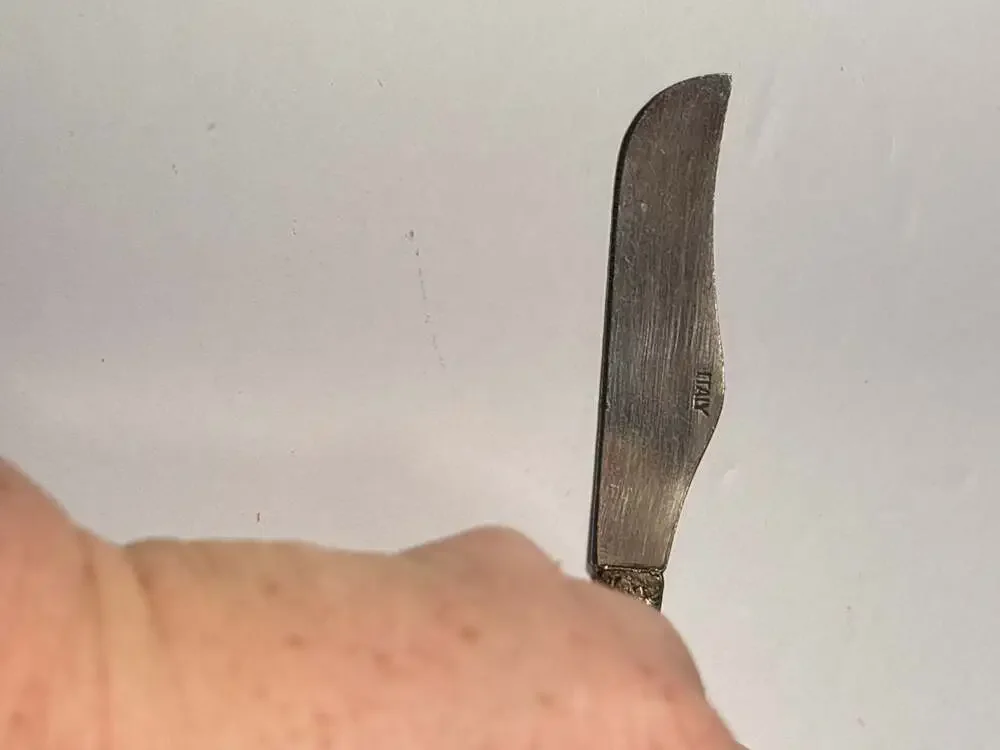 Vintage Italian Figural Handle Butter Knife Spreader Italy